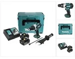Makita DHP 458 RTJ Akku Schlagbohrschrauber 18 V 91 Nm + 2x Akku 5,0 Ah + Ladeger&auml;t