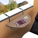 vidaXL Balkonh&auml;ngetisch Mosaik Terracotta