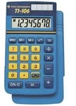 Taschenrechner TI-106 Solar 8-stellig Batterie/Solarbetrieb blau