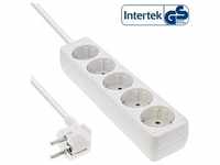 InLine® Steckdosenleiste, 5-fach Schutzkontakt 1,5m, weiß Strom / Energie / Licht