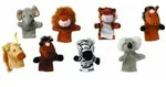 Goki 15125 - Fingerpuppen-Set Wilde Tiere, 8 St&uuml;ck H= 7,5 - 8,5 cm, Pl&uuml;sch, 8fach