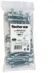 fischer Hohlraum-Metalld?bel HM 6x52 S B 20 - silber - 20 St?ck - mit Schraube B