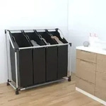 4 F&auml;cher Schwarz W&auml;schesortierer
