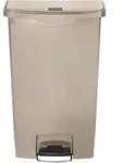 Rubbermaid Tretabfalleimer Slim Jim 1883456 Kunststoff 30l beige