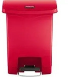 Rubbermaid Tretabfalleimer Slim Jim 1883564 Kunststoff 30l rot