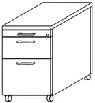 Geram&ouml;bel Rollcontainer Flex S-530152-AA 438x565x600mm ahorn