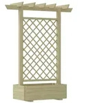 vidaXL Pergola mit Pflanzkasten 162x56x204 cm Holz