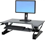 Ergotron WorkFit-T Sitz-Steh-Schreibtischaufsatz H&ouml;hen-Bereich: 38 cm (max) Schwarz