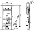 TECElux WC-Modul Bauh&ouml;he 1120mm, Modul 100
