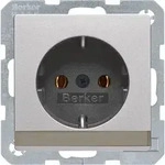 Berker SCHUKO-Steckdose alu/samt 47506084