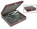 HI 16258 Wein-Set in Holzbox, braun/silber, 10-teilig (1 Set)