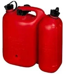 Kraftstoffdoppelkanister Inh.5,5+3l rot HDPE