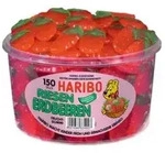 HARIBO Fruchtgummi RIESEN ERDBEEREN, 150er Runddose