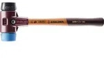 Schonhammer SIMPLEX L.405mm Kopf-D.60mm weich/mittelh.HO TPE-soft blau/Gu.schw.