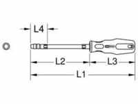"KS Tools 911.1129 1/4" ERGOTORQUE Bit-Schraubendreher flexibel, 200mm"
