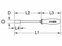 KS Tools 117.1182 Stecknuss-Schraubendreher mit Schutzisolierung, 5,5mm
