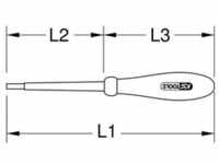 KS Tools 117.1633 Innensechskant-Schraubendreher mit Schutzisolierung, 2,5mm
