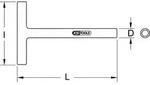 KS Tools 117.1777 T-Griff-Steckschl&uuml;ssel mit Schutzisolierung, 17x200mm