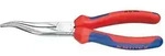 Mechanikerzange - 200 mm - flach, runde Backen - verchromt - mit