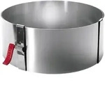 LARES 6008 Tortenring mit Klemmhebel, silber