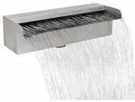 vidaXL Pool-Wasserfall Font&auml;ne Rechteckig Edelstahl 30 cm