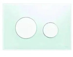 TECEloop WC-Bet&auml;tigungsplatte f. 2-Mengentechnik Glas wei&szlig; Tasten wei&szlig;