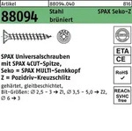 Schraube R 88094 SEKO Spitze/PZ 3x40/36-Z Stahl br&uuml;niert 1000St. SPAX