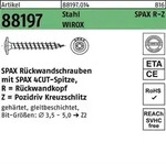 R&uuml;ckwandschraube R 88197 Spitze/PZ 4,5x45/42-Z Sta galv.verz. WIROX 1000St. SPAX