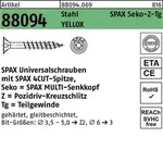 Schraube R 88094 SEKO Spitze/PZ 3,5x35/22-Z Stahl galv.verz. gelb 1000St. SPAX