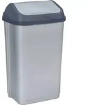 "keeeper Abfalleimer "swantje", 50 Liter, silber / anthrazit"