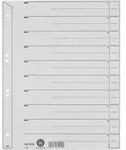 LEITZ Trennbl&auml;tter, A4 &Uuml;berbreite, Kraftkarton 200g/qm, grau