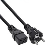 InLine&reg; Netzkabel 16A, Schutzkontakt gerade/Kaltger&auml;testecker IEC320/C19, 3m Kabel