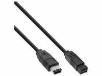 InLine® FireWire Kabel, IEEE1394 6pol Stecker zu 9pol Stecker, schwarz, 3m...