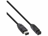 InLine® FireWire Kabel, IEEE1394 6pol Stecker zu 9pol Stecker, schwarz, 5m...