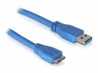 Delock Kabel USB 3.0 Typ-A Stecker > USB 3.0 Typ Micro-B Stecker 2 m blau