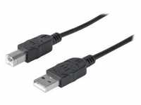 Manhattan USB-A to USB-B Cable, 3m, Male to Male, 480 Mbps (USB 2.0)
