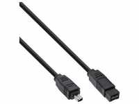 InLine® FireWire Kabel, IEEE1394 4pol Stecker zu 9pol Stecker, schwarz, 1,8m...