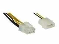 InLine® Strom Adapter, 4pol zu 8pol, Netzteil zu Mainboard, 28cm (26630)