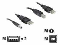 DeLOCK - Stromkabelkit - USB (M) bis USB Typ B, Gleichstromstecker 2,1 mm (M)