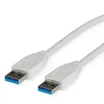 VALUE USB 3.2 Gen 1 Kabel, Typ A-A, wei&szlig;, 3 m Kabel USB & Lightning