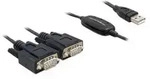 Delock Adapter USB 2.0 > 2 x Seriell - Kabel USB / seriell - USB (M)