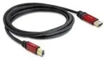 Delock USB-Kabel USB 3.2 Gen1 USB-A Stecker, USB-B Stecker 5.00m Rot, Schwarz