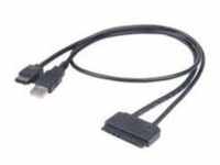 Akasa Flexstor eSATA-Kabel für 6,40cm (2.5'') -SATA-HDD und -SSD (AK-CBSA03-80BK)