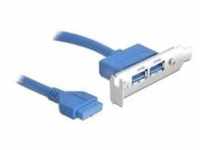 Delock Slot bracket - USB-Konsole - 19-poliger USB 3.0 Kopf (W)