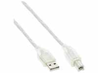 InLine USB-Kabel - USB (M) zu USB Typ B (M)10 m - Transparent White