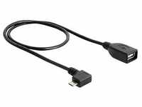 Delock Kabel USB micro-B Stecker > USB 2.0-A Buchse OTG 50 cm gewinkelt