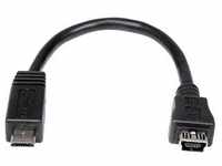 StarTech.com 15 cm Micro USB auf Mini USB-Adapterkabel – Stecker/Buchse -