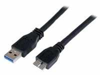 StarTech.com 1m zertifiziertes USB 3.0 SuperSpeed Kabel A auf Micro B - Schwarz - USB