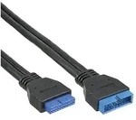 InLine&reg; USB 3.0 Verl&auml;ngerung intern, Pfostenanschluss Stecker auf Buchse, 0,35m