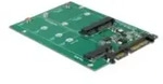 "DeLOCK Converter SATA 22 Pin > 1 x M.2 NGFF + 1 x mSATA - Laufwerksschachtadapter -